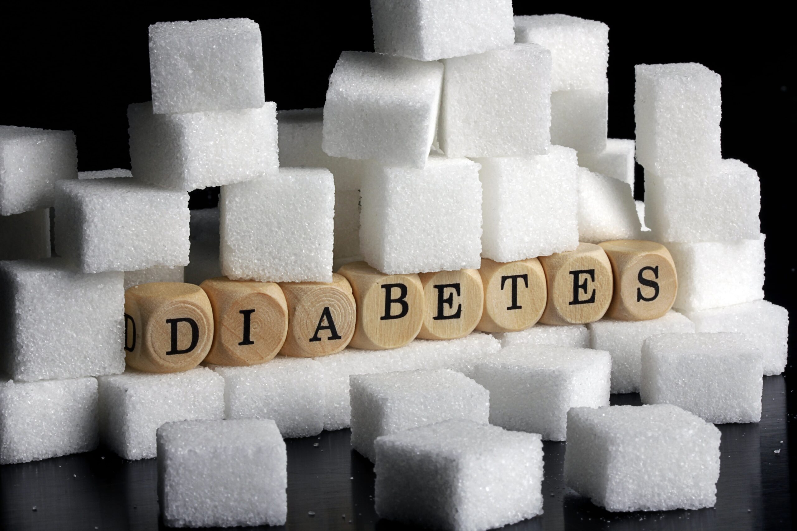 the word diabetes next to sugar